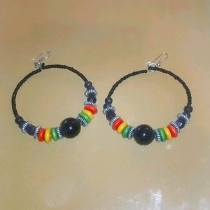 Rastafarian Hoop Earings